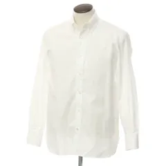 【中古】イザイア ISAIA コットン ボタンダウン ドレスシャツ ホワイト【サイズ42】【メンズ】のサムネイル