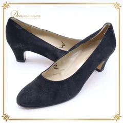 【レディースシューズ】23 1/2 yoshinoya 銀座ヨシノヤ ブラック系 靴 ヒール パンプス スウェード生地 普段使い ダンス パーティ シューズ スウェード パンプス レディース 黒スウェード フォーマル おしゃれ カジュアル シンプル デザイン