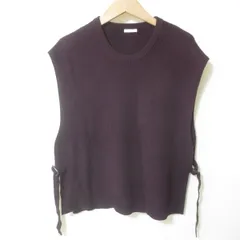 D377　GU　ジーユー　パープル　ニットスリットベスト　S