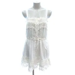 キットソン KITSON Party People キャミワンピース ミニ レース フリル タック ウエストマーク F 白 ホワイト /CTのサムネイル