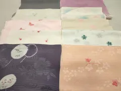 平和屋着物＊夏物　和装小物　帯揚げ10枚　全て正絹　逸品　DAAT0524by