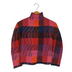 イッセイミヤケミー ISSEY MIYAKE me ボトルネック プリーツ チェック