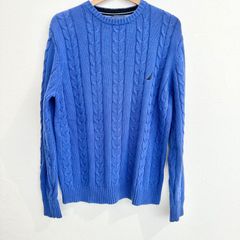 【美品】ノーティカ　青　ニット　シンプル　アメカジ