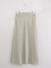 ◇ ◎ ●美品● AMERICAN HOLIC タグ付 サテン調 マーメイド ロング フレア スカート サイズM グレージュ系 レディース P  【1302220001324】