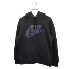 Supreme シュプリーム ×NIKE Leather Applique Hooded Sweatshirt プルオーバー パーカー CK6225-010 S ブラック