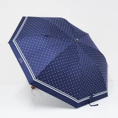割★未使用　POLO　ラルフローレン　折り畳み　日傘　晴れ雨兼用　ネイビードット ポロ ラルフ ローレン POLO RALPH LAUREN 【WEB限定】晴雨兼用