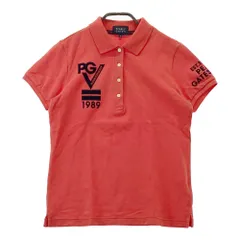 サイズ：0 PEARLY GATES パーリーゲイツ  半袖ポロシャツ フロッキー  オレンジ系 [240101341231]# ゴルフウェア レディース ストスト