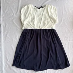 美品 Sospita ソスピタ 女の子 子供用 ワンピース 140㎝ ホワイト ネイビー レース シフォン お花 リボン かわいい おしゃれ エレガント 発表会 結婚式 セレモニー フォーマル 夏