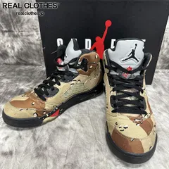 Supreme×NIKE/シュプリーム×ナイキ AIR JORDAN 5 RETRO/エアジョーダン5 レトロ デザートカモ 824371-201/28.0