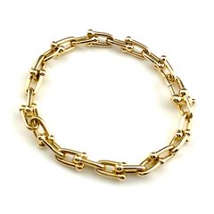 ティファニー TIFFANY&Co. ハードウェア スモール リンク ブレスレット YG イエローゴールド 腕輪 ブレスレット 750 レディース 【中古】