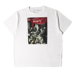 美品 OFF-WHITE オフホワイト 絵画 グラフィック オーバーサイズ Tシャツ CARAVAGGIO S/S OVERSIZED TEE 20AW ホワイト M トップス 半袖