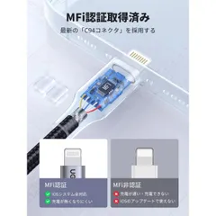 UGREEN ライトニングケーブル iphone充電ケーブル Lightning端子に対応 アイフォン 充電コード グレー 2m