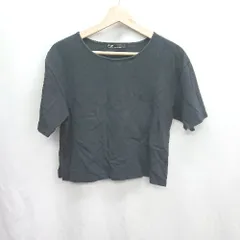 ◇ ⊂Φ Plage プラージュ ショート丈 半袖 Tシャツ カットソー トップス サイズ表記なし ブラック レディース E  【1410290027738】のサムネイル