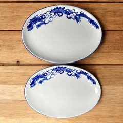 【未使用】中華皿　2枚セット 新品】美濃焼製 鳳凰図中華食器セット 麺鉢/楕円皿/各2枚