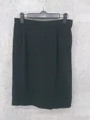 ◇ Leilian レリアン サイドジップ 膝丈 フレア スカート 11 ブラック * 1002799839266 【中古】 【1002799839266】