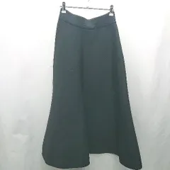 ◇ ⊇ NOLLEY'S ノーリーズ ウエストゴム 膝下丈 フレア スカート サイズ2 ブラック レディース E  【1411280006030】