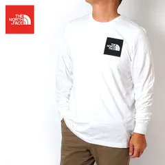 24AWモデル ザノースフェイス THE NORTH FACE FINE TEE ボックスロゴ+シンプルドーム 長袖Tシャツ【TNF WHITE】 NF0A8A6P FN4/【2024-25AW】m-tops