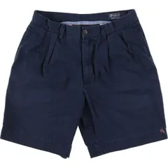 古着 ラルフローレン Ralph Lauren POLO by Ralph Lauren CLASSIC FIT PREATED 9'' ツータック チノショーツ ショートパンツ/eaa553347
