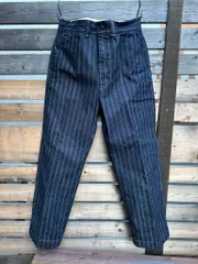新品未使用品　BLUE BLUE  ドビーストライプデニムワークトラウザーズ　【Mサイズ】のサムネイル