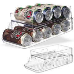 アクリル本舗 缶ストッカー 缶収納ラック 500ml用 缶ビールホルダー ジュース収納ラック 二重仕上げ 缶ホルダー ビールケース 冷蔵庫 収納