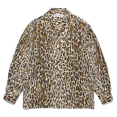 ワコマリア　ヒョウ柄 レオパード 長袖シャツ　XL WACKO MARIA - 1709 ワコマリア 長袖シャツ レオパード柄 レーヨン100