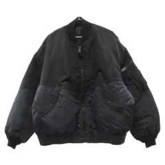 FACETASM (ファセッタズム) ×AVIREX PATCHED MA-1 JACKET MKS-JK-M15 アヴィレックス 2トーン リバーシブルジップアップジャケット ブルゾン ブラック/ネイビーのサムネイル