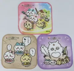 【中古】タオル・手ぬぐい 集合 スクエア3枚セットタオル 「ちいかわ なんか小さくてかわいいやつ 超まじかるちいかわ」