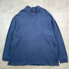 スーパービッグサイズ POLO RALPH LAUREN ポロラルフローレン ハーフジップスウェットシャツ メンズ4XL 