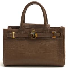 エムユーエル／M.U.L. バッグ ハンドバッグ 鞄 トートバッグ レディース 女性 女性用 レザー 革 本革 ブラウン 茶  トートS クロコダイル型押し 定番 クロコ型押し