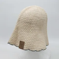 ◇ ⊂ Bab　バブ 622704 麦わら風　バケットハット スカラップチューリップ帽子 ベージュ系 サイズ レディースメンズ E  【1507280012406】