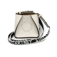 ステラ・マッカートニー(Stella McCartney) ミニ ステラ ロゴ 700159 Ｗ8542 レディース ポリエステル,ポリウレタン ショルダーバッグ ブラック,オフホワイト