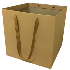 【数量限定】ギフトバッグ 大容量 クラフト紙袋 大きい マチ付き clowin 花束 ケーキ 結婚式 (3枚セット 30×30×30㎝)