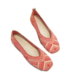 [TaKiHuReO] レディース 超軽量 パンプス スリッポン お洒落 可愛い ぺったんこ バレエシューズ シューズ ファッション 美脚 安定感 アジア ミュール 軽やか カジュアル オシャレ 疲れない 履きやすい 映える 綺 [レッド] [24.5 cm]