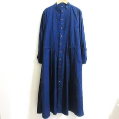 【美品】45R オックスフォードのタックシャツドレス（インディゴ） 美品】45R オックスフォードのタックシャツドレス（インディゴ）