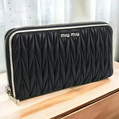 ミュウミュウ MIUMIU(OUTLET) 長財布ラウンドファスナー レディース 5ML506 2EXG F0X3Q マテラッセ ジップアラウンド長財布のサムネイル