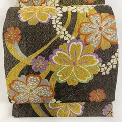 美品 正絹 成人式 振袖用“品格と大胆さを花開く鳳凰と藤、花扇