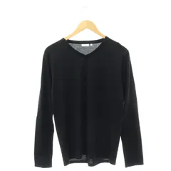 カルバンクライン CALVIN KLEIN Vネックカットソー ロンT Tシャツ 長袖 M 黒 ブラック /HS ■OSのサムネイル