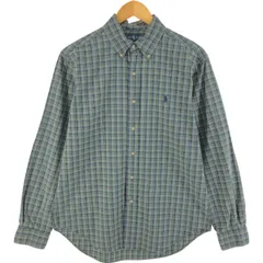 古着 ラルフローレン Ralph Lauren CLASSIC FIT 長袖 ボタンダウンチェックシャツ メンズM相当/eaa515446