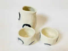 手捻り酒器セット② ハンドメイド陶器