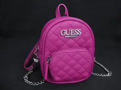 ■新品■未使用■ GUESS ゲス レザー チェーン クロスボディ ショルダーバッグ レディース ピンク系 FT0992