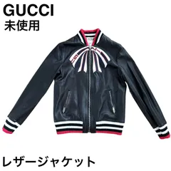 Gucci 黒 ラムレザー ライダースジャケット　サイズレディース38 GUCCI - GUCCI グッチ ライダース 38(S位) 黒 【古着】【中古