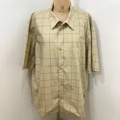 紺タグ 90s OLD STUSSY ベージュ チェックシャツ USA製