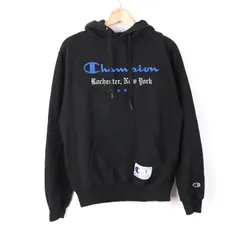 チャンピオン パーカー フーディー スウェット 長袖  トップス スポーツウエア 黒 メンズ Sサイズ ブラック Champion 【中古】