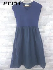 ◇ B:MING by BEAMS ビーミング by ビームス 切り替え ノースリーブ ロング ワンピース サイズONE ネイビー レディース 【中古】 【1104070004247】