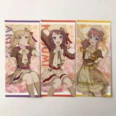 【まとめ売り】 BanG Dream! バンドリ 戸山香澄 市ヶ谷有咲 山吹沙綾 Poppin'Party ポピパ 紙製しおり 3枚セット