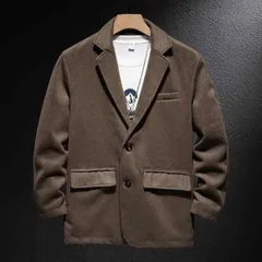 秋冬 コーデ メンズ  服 シンプル ファッション オシャレ 大人 かっこいい 大きいサイズ ストリート 紳士服 ハイエンド シンプル ウール スーツ 暖かい カジュアル コート