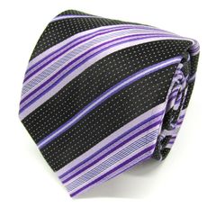 メイル&コー ブランド ネクタイ ストライプ柄 ドット シルク PO メンズ ブラック MALE & Co 【中古】