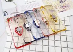 ⭕リング一体型⭕クリア iPhone  スマホリング付き ケース クリア 透明