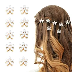 【新着商品】卒業式 誕生日 子供用 レディース 入学式にも最適 髪留め デザイン お花 前髪クリップ 前髪クリップ バンスクリップ 可愛い 髪飾り 10個セット 結婚式 ヘアピン ミニ ヘアクリップ ヘアアクセサリー 真珠のヘアクリップ ミニヘアクリップ
