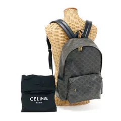 セリーヌ CELINE ミディアム バックパック トリオンフキャンバス / カーフスキン (PVC / レザー) 188382BOV リュック デイパック レディース メンズ ブラック / ブラウン 中古 mbh01002のサムネイル